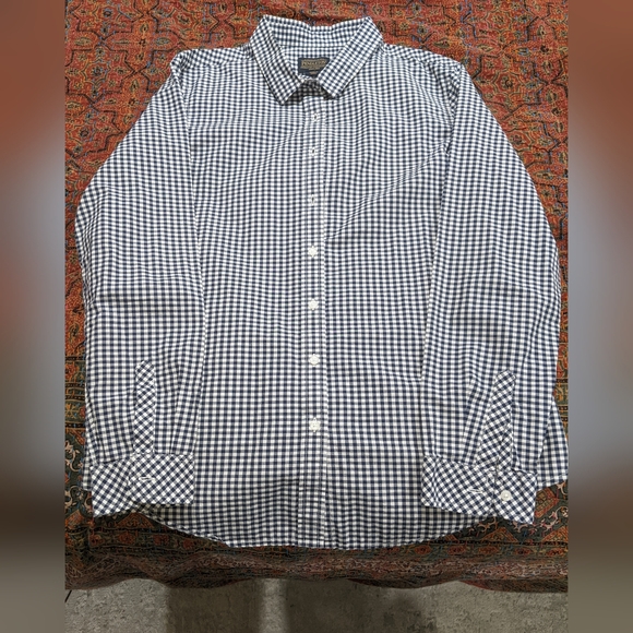 Pendleton Plaid & Check Button Down Womens White/Blue Size Large - Picture 1 of 5